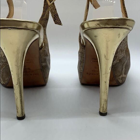 Kate Spade snakeskin hidden platform heels - Picture 4 of 8